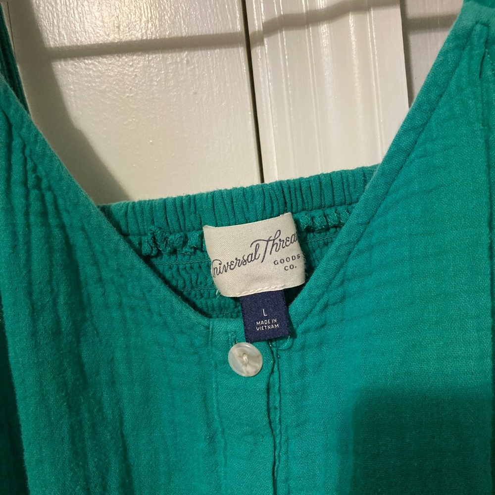 Universal Thread Teal Button-Down Maxi Dress - image 6